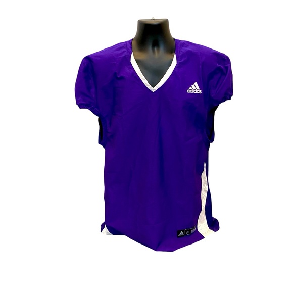 Adidas Football Practice Jersey Men’s Size 2XL Purple / White Training Shirt NEW - Picture 1 of 11